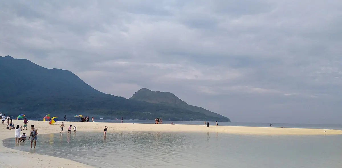 White Island sandbar off Camiguin with Mount Hibok-Hibok rising in the background