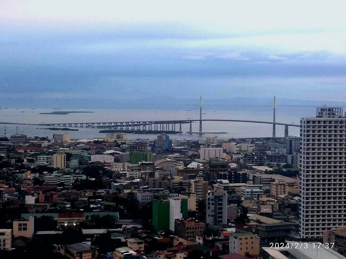 Cable-stayed span of the Cebu-Cordova Link Expressway bridge over the Mactan Channel